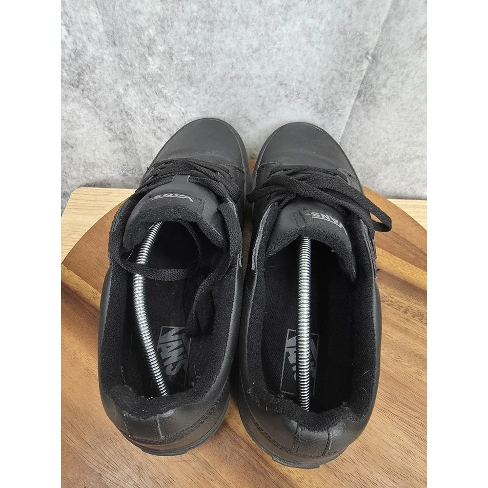 Vans Sneakers Men 13 Seldan Black Leather Low Top Casual SK8 Skater Shoes 500714